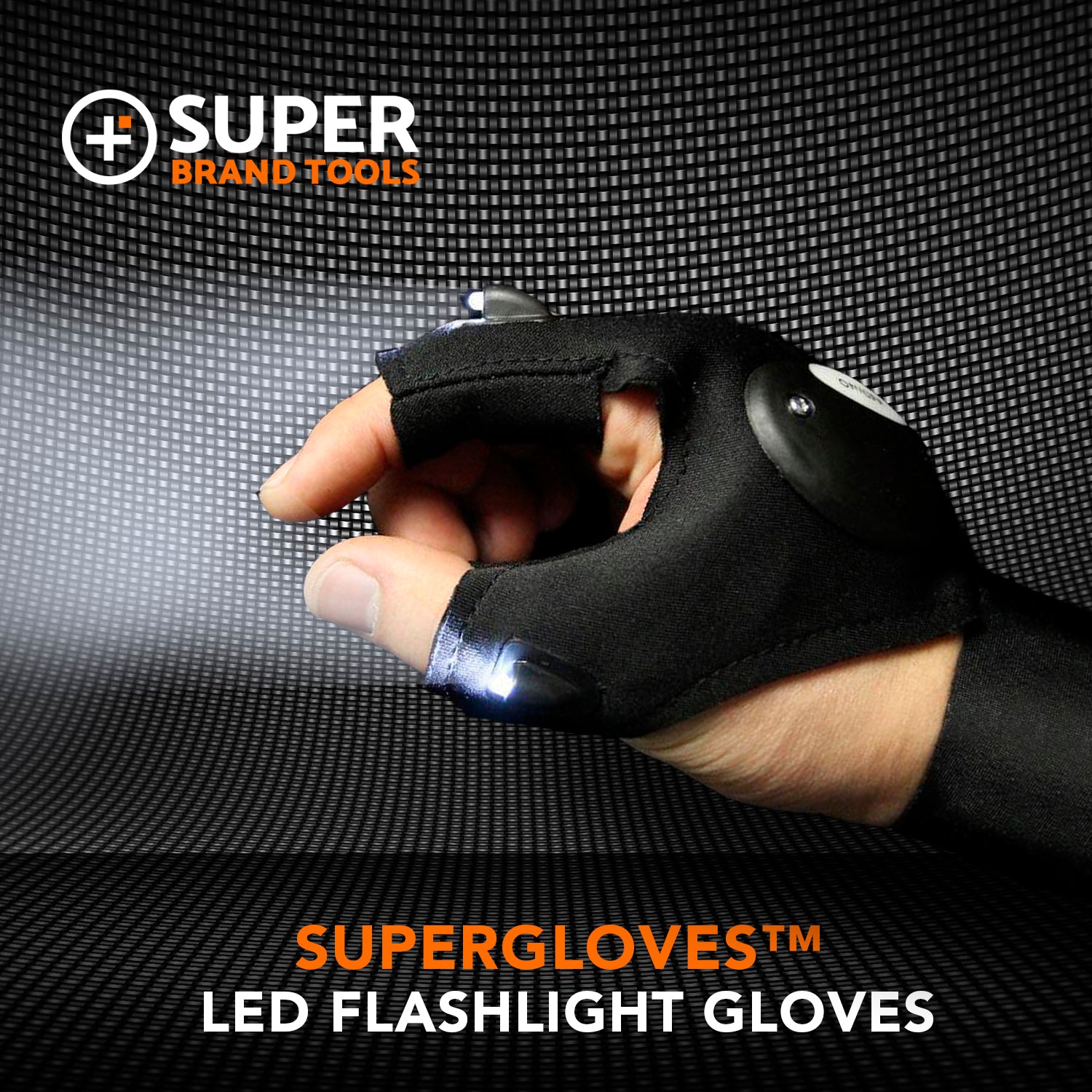 SuperGloves™ LED Flashlight Gloves - A Light Exactly Where You Need it! 1 PAIR OF SUPERGLOVES,2 PAIRS OF SUPERGLOVES,4 PAIRS (BUY 3, GET 1 FREE)